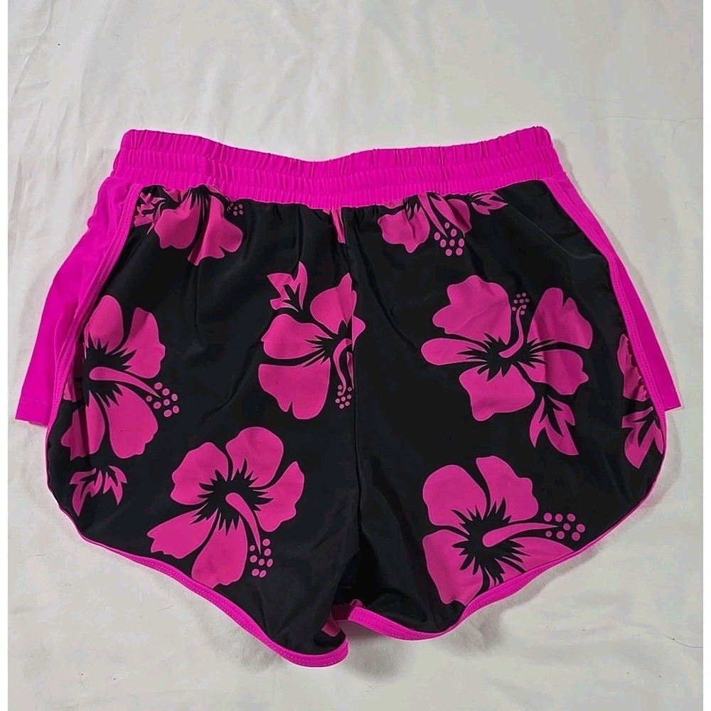Womens Modilily‎ Contrast Binding Mid Waisted Floral Print Swim Shorts  Small - Picture 5 of 7